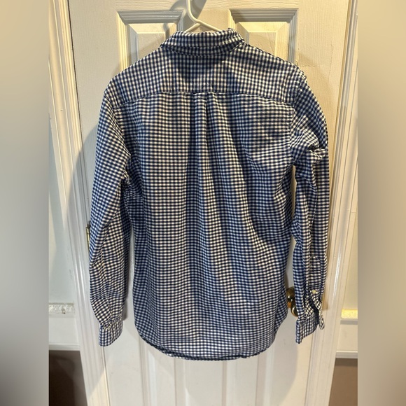 Ralph Lauren Men’s‎ Blue & White Checked Long Sleeve Button Up Med Cotton - Picture 4 of 7